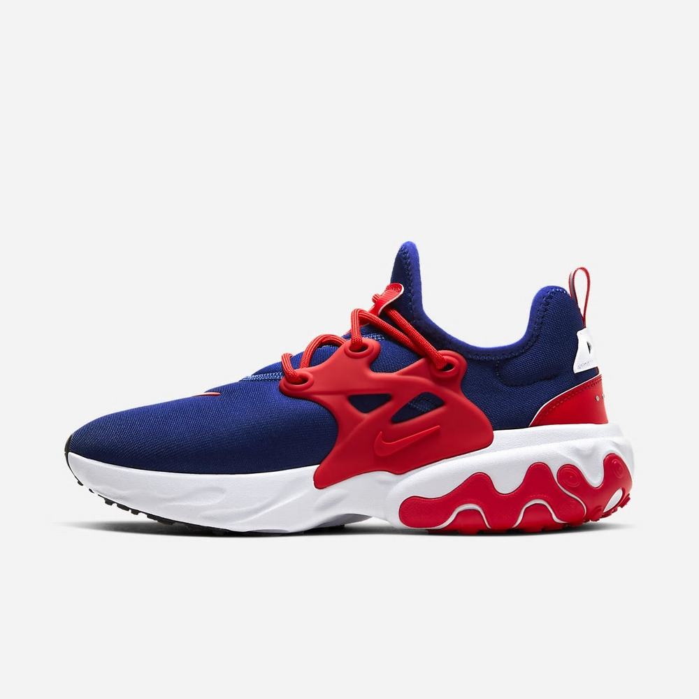 Sneakers Nike React Presto Bleu Marine 2436-519 Obsidian/White/University Red Homme | INT-46536159